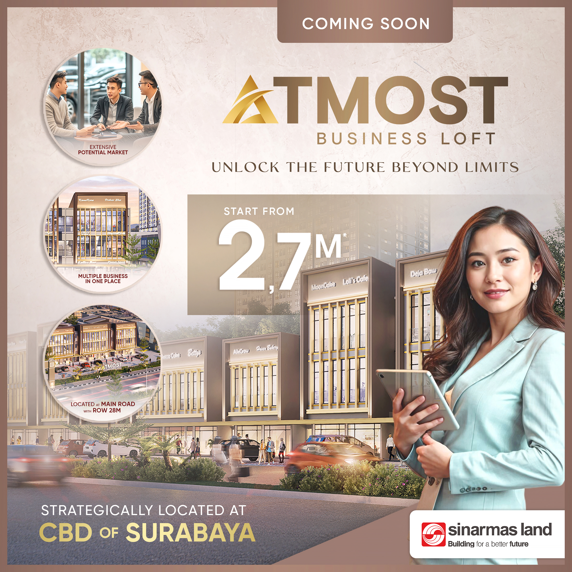 Atmost Business Loft - Unlock The Future Beyond LimitsATMOST BUSINESS LOFTLokasi Strategis di Surabaya Center of Business Districtmulai hanya 2,7 Million*Free DPFree Biaya KPR*Start Your Business Here!Informasi lebih detail0813 8999 0780&nbsp;